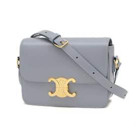 Céline-Celine Teen Triomphe Shoulder Bag-Brown,Blue