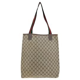 Gucci-Gucci Vintage Sherry Line Tote Bag-Brown