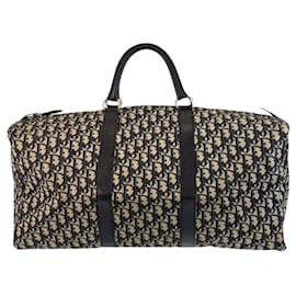 Christian Dior-Christian Dior Vintage Trotter Navy Boston Bag-Navy blue