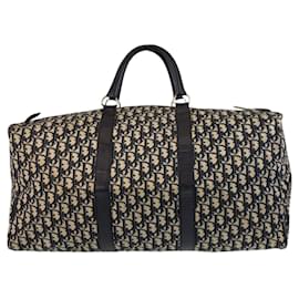 Christian Dior-Christian Dior Vintage Trotter Navy Boston Bag-Navy blue