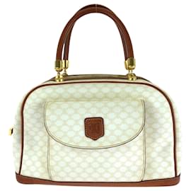 Céline-Celine Vintage Macadam Handbag-Brown,White