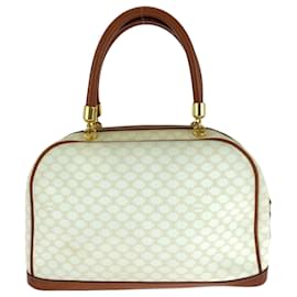 Céline-Celine Vintage Macadam Handbag-Brown,White