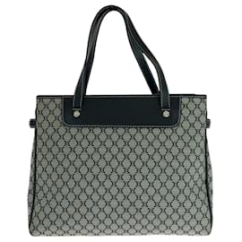 Céline-Celine Macadam Grey Black Tote Bag-Brown,Black