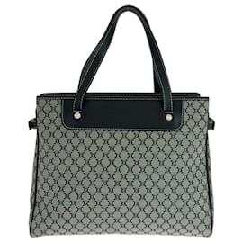 Céline-Celine Macadam Grey Black Tote Bag-Brown,Black