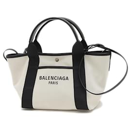 Balenciaga-Sac à main Biarritz Small de Balenciaga-Noir,Blanc