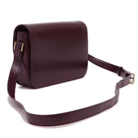 Céline-Celine Classic Triomphe Shoulder Bag-Dark red