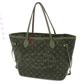 Louis Vuitton-Louis Vuitton Monogram Ikat Flower Neverfull MM Tote Bag-Pink,Monogram