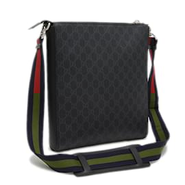 Gucci-Gucci GG Supreme Small Crossbody Bag for Men-Black
