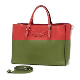 Balenciaga-Balenciaga Le Sac Tote 2WAY en Papier-Rouge