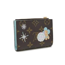 Louis Vuitton-Louis Vuitton Monogram Vivienne Portefeuille Lisa Compact Wallet-Brown,Blue,Monogram