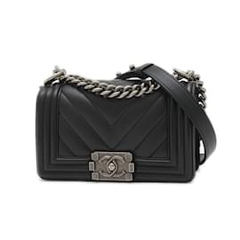 Chanel-Chanel Boy 20 Chain Shoulder Bag-Black