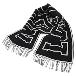Louis Vuitton-Louis Vuitton Echarpe City Scarf-Black,White