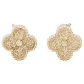Van Cleef & Arpels-Van Cleef & Arpels Alhambra 18K Yellow Gold Stud Earrings-Yellow