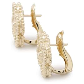 Van Cleef & Arpels-Van Cleef & Arpels Alhambra 18K Yellow Gold Stud Earrings-Yellow