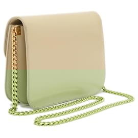 Céline-Celine Classic Triomphe Chain Shoulder Bag-Cream