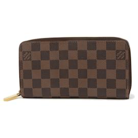Louis Vuitton-Louis Vuitton Damier Zippy Wallet-Brown,Damier ebene
