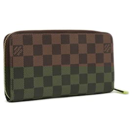 Louis Vuitton-Louis Vuitton Damier Zippy Wallet-Brown,Damier ebene