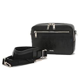 Christian Dior-Christian Dior Dior Safari Oblique Galaxy Shoulder Bag-Black