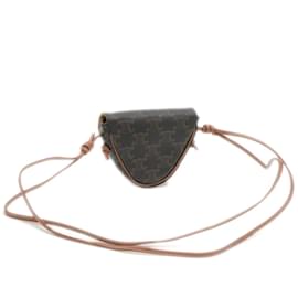Céline-Celine Triomphe Triangle Mini Shoulder Pouch-Black