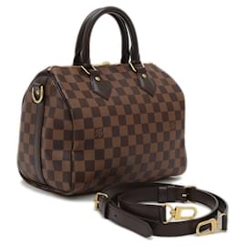 Louis Vuitton-Louis Vuitton Damier Speedy Bandouliere 25 2WAY Bag-Brown,Damier ebene