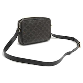 Céline-Celine Triomphe Medium Messenger Bag-Black