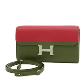 Hermès-Hermes Constance To-Go Wallet in Ruby-Red