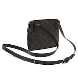 Céline-Celine Triomphe Shoulder Bag in Black-Black