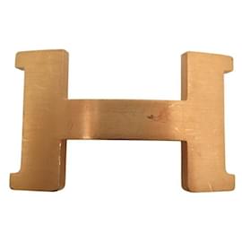 Hermès-HERMES H CONSTANCE XL 42MM GOLDEN METAL BUCKLE BELT-Golden