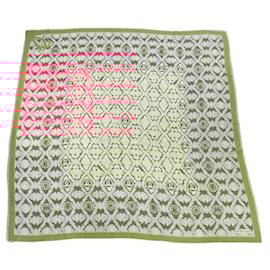 Cartier-CHALE MUST DE CARTIER LOGO CACHEMIRE ET SOIE ROSE FOULARD CARRE 130CM SHAWL-Rose