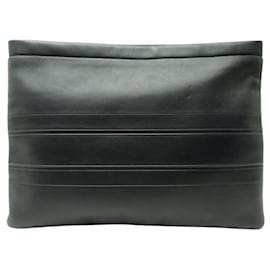 Christian Dior-NINE CLUTCH BAG CHRISTIAN DIOR STRIPES BLACK LEATHER S5544CGSB_900U CLUTCH-Black
