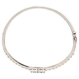 Autre Marque-HEART BANGLE SET WITH 30 DIAMONDS 1.55CT T15 18K WHITE GOLD 10GR GOLD BANGLE-Silvery