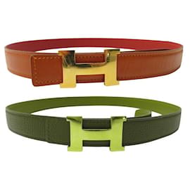 Hermès-HERMES BELT MINI CONSTANCE BUCKLE 24MM SIZE 78 REVERSIBLE LEATHER BELT-Other