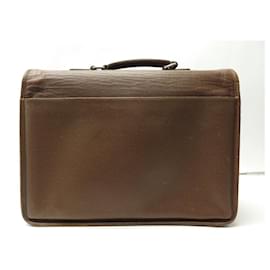 Louis Vuitton-SAC CARTABLE SACOCHE LOUIS VUITTON ANTON M32619 TAIGA LEATHER SHOULDER BAG-Brown