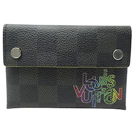 Louis Vuitton-NINE LOUIS VUITTON ALPHA ABLOH N40296 CARD HOLDERS IN MINI DAMIER CANVAS POUCH-Grey