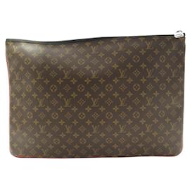 Louis Vuitton-NEW LOUIS VUITTON A4 MULTIPOCKET PATCHWORK POUCH M69690 VIRGIL ABLOH BAG-Brown