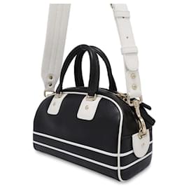 Christian Dior-Christian Dior Classic Bowling Handbag-Black,White