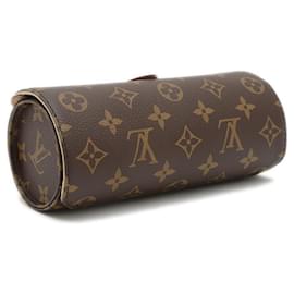 Louis Vuitton-Louis Vuitton Monogram Etui 3 Montre Watch Case-Brown,Monogram