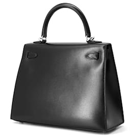 Hermès-Sac à main Hermes Kelly 25-Noir