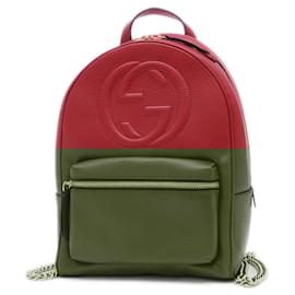 Gucci-Gucci Soho Leather Backpack in Red-Red