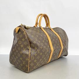 Louis Vuitton-Louis Vuitton Boston Bag Monogram Keepall 50-Brown