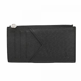 Louis Vuitton-Louis Vuitton Taiga Card Case in Noir-Black
