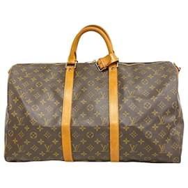 Louis Vuitton-Louis Vuitton Boston Bag Monogram Keepall Bandouliere 50-Brown