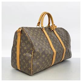 Louis Vuitton-Louis Vuitton Boston Bag Monogram Keepall Bandouliere 50-Brown