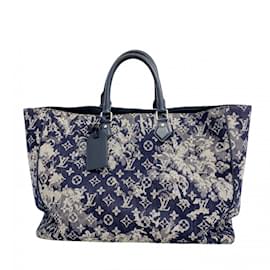 Louis Vuitton-Louis Vuitton Monogram Tapestry Tote Bag-Navy blue