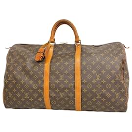 Louis Vuitton-Louis Vuitton Boston Bag Monogram Keepall 55-Brown
