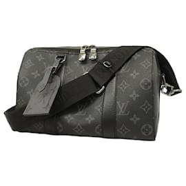 Louis Vuitton-Louis Vuitton Monogram Eclipse City Keepall Shoulder Bag-Black
