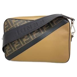Fendi-Fendi Shoulder Bag Zucca Diagonal-Brown,Black