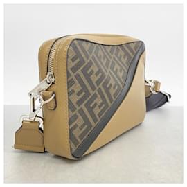 Fendi-Fendi Shoulder Bag Zucca Diagonal-Brown,Black