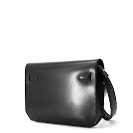 Hermès-Hermes Kelly Depeche 25 Shoulder Bag-Black