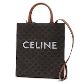 Céline-Celine Vertical Cabas 2WAY Bag Small-Brown,Black